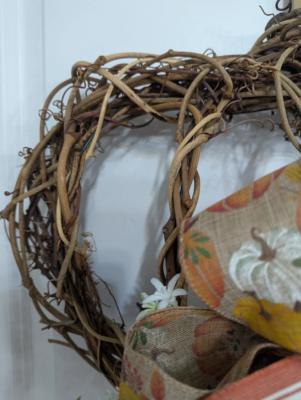 Handcrafted Autumn Pumpkin Grapevine Wreath